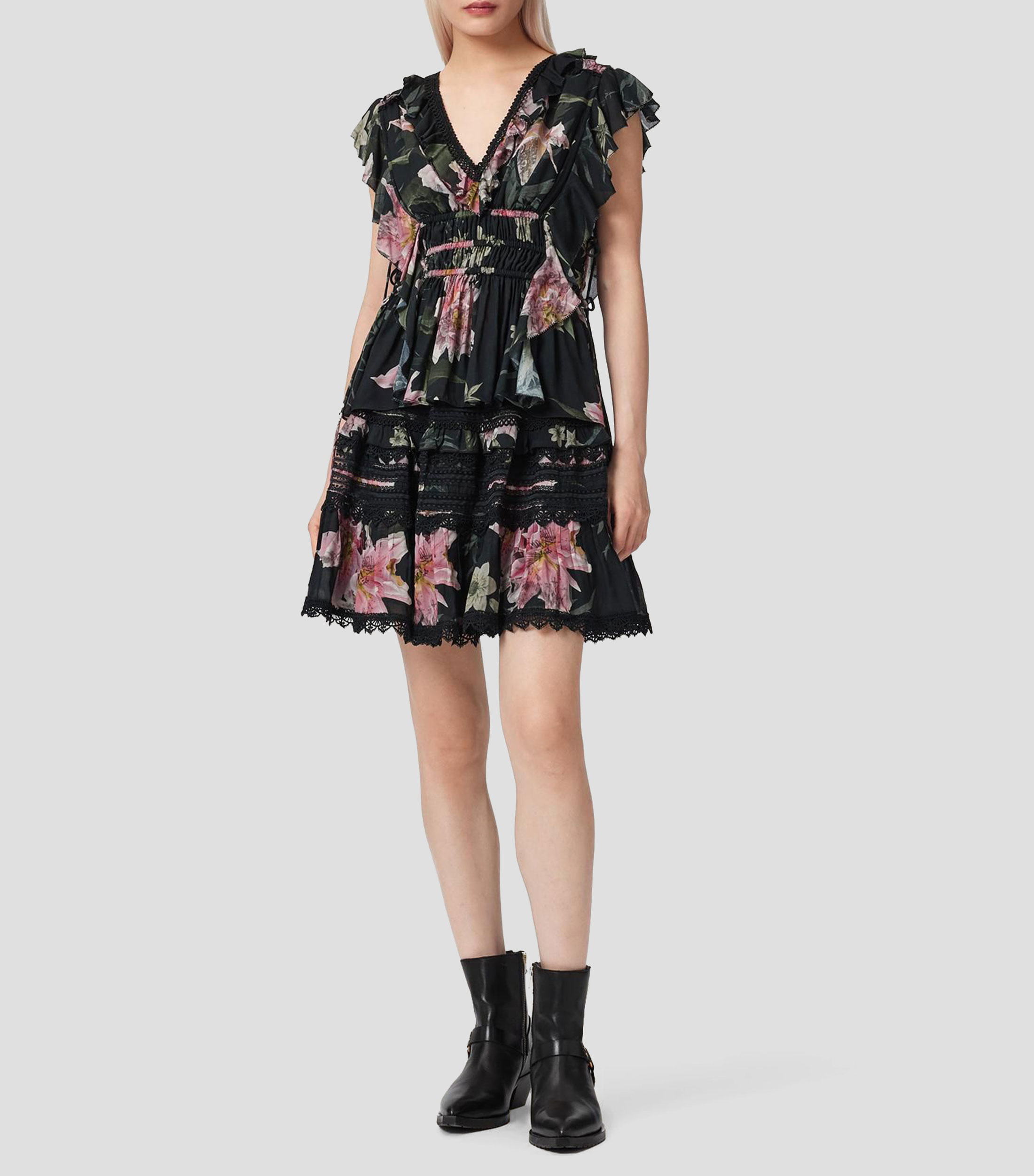 Blusa estampada sin mangas Mujer